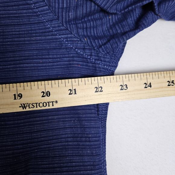 Robert Graham Men Flip Cuff Button-Up Shirt Stripe Flecked Cotton Paisley Blue M - Picture 12 of 16